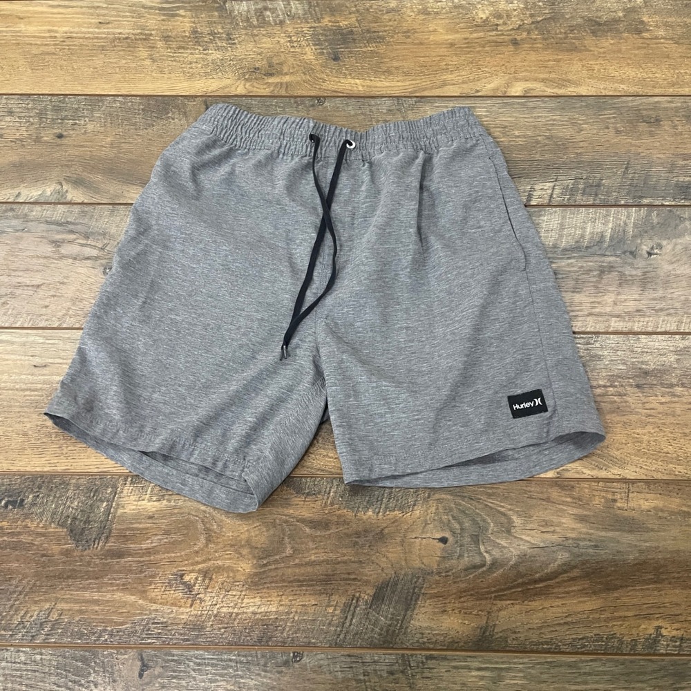 Hurley Mens Heather Grey Hybrid Walk Shorts Small Activewear Skater Casual Surf